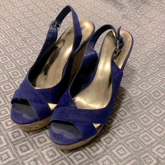 Blue Cork Wedges - Picture 5 of 7